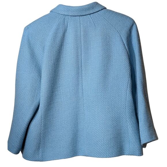 Talbots Black Label Robin's Egg Blue Mid-Century Style Wool Jacket Sz Approx L P - Picture 2 of 15